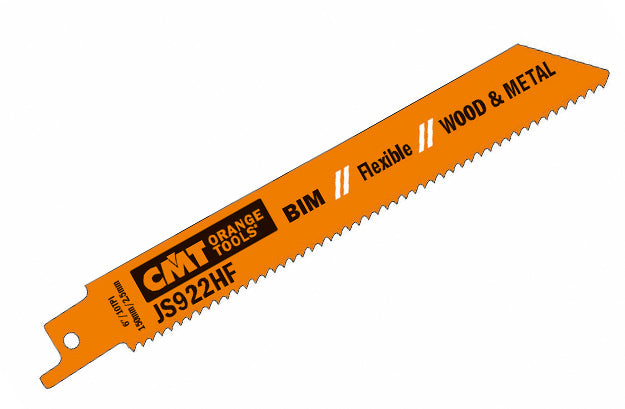 CMT JS922HF-5 RECIPROCATING SAW BLADES for WOOD&METAL (BIM) 6”x 10TPI (5-PCS.)