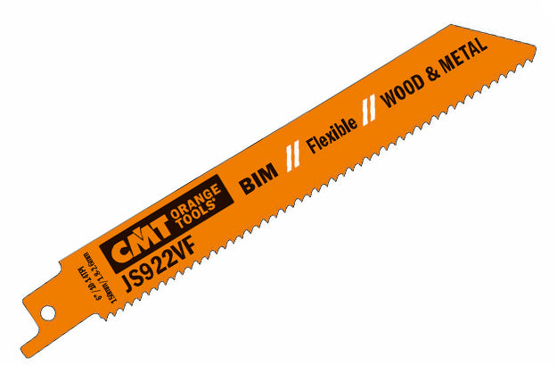 CMT JS922VF-5 RECIPROCATING SAW BLADES for WOOD&METAL (BIM) 6”x 10-14TPI (5-PCS.)