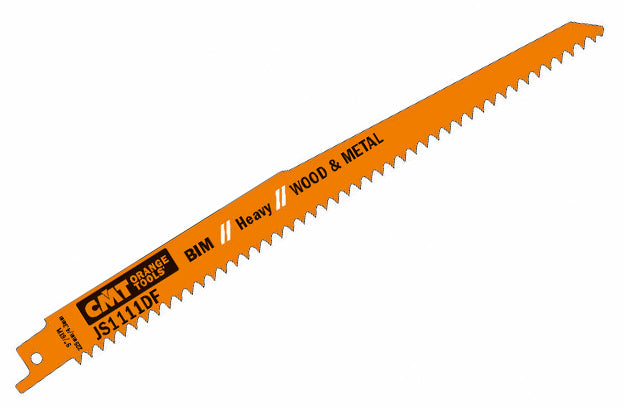CMT JS1111DF-5 RECIPROCATING SAW BLADES for WOOD&METAL (BIM) 9”x 6TPI (5-PCS.)