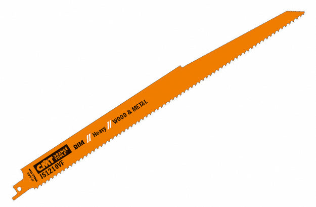 CMT JS1210VF-5 RECIPROCATING SAW BLADES for WOOD&METAL (BIM) 12”x 5-8TPI (5-PCS.)