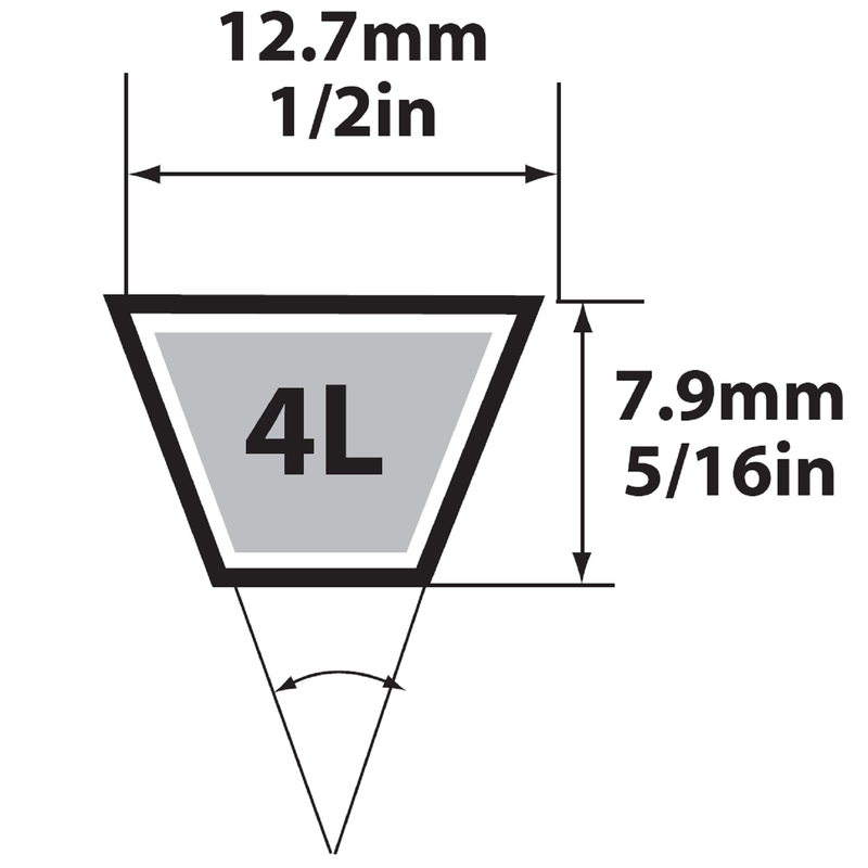 Mitsuboshi 4L540A FHP General Utility V-Belt 0.5 in. W X 54 in. L For Fractional Horsepower Motors