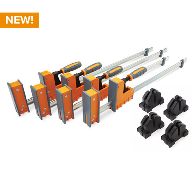 Bora 571650 8-Piece Parallel Clamp Set - Inc.(2) 24 Inch + (2) 40 Inch Clamps + (4) Blocks