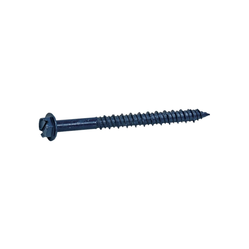 Grip-Rite HC32141C 3/16 in. wire X 2-1/4 in. L Slotted Hex Washer Head Coarse Concrete Screws