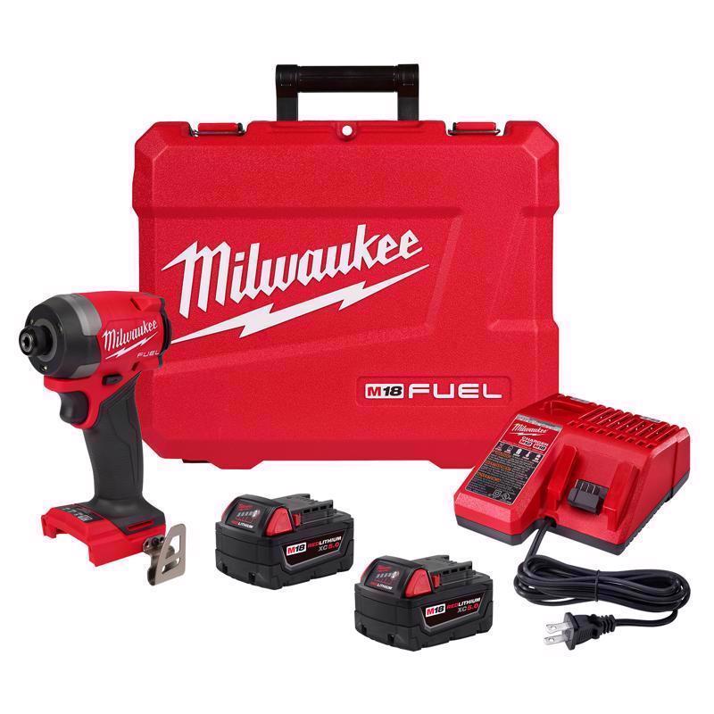 Milwaukee 2953-22 M18 FUEL 1/4 in. Cordless Brushless Impact Driver Kit (Battery & Charger)