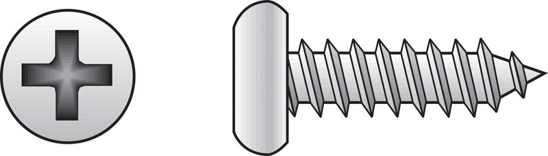 Hillman 0823216 No. 6 Ga. X 3/8 in. L Phillips Pan Head Sheet Metal Screws 100 pk