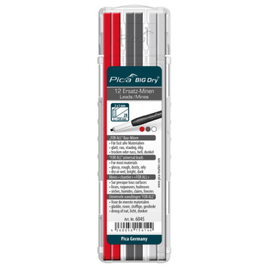 Pica 6032 Big-Dry Refill-Set For All White (12 Leads/Pack)