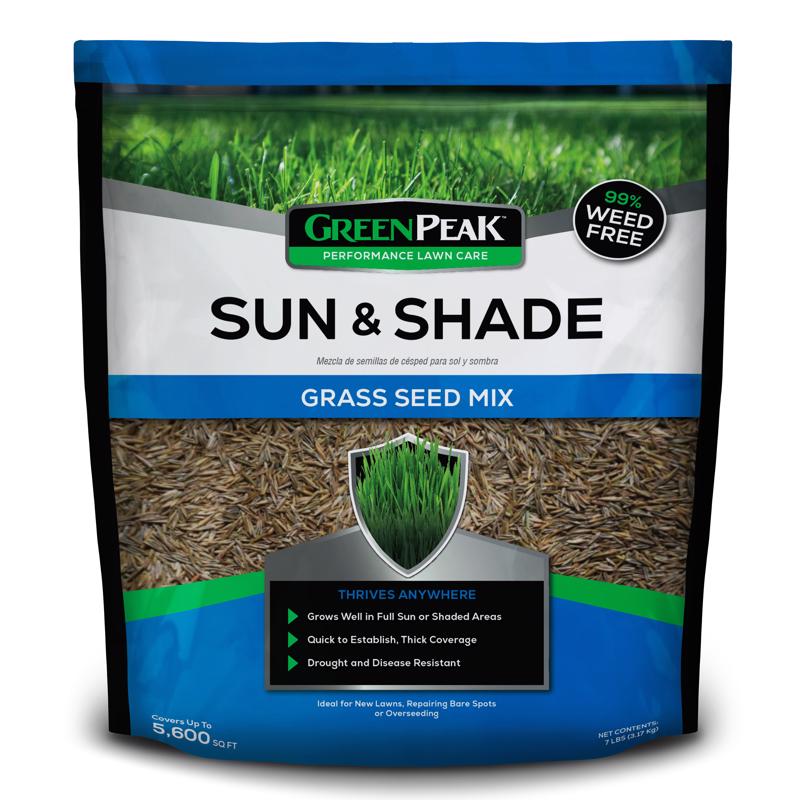 Greenpeak 25942 Mixed Sun or Shade Grass Seed 7 lb