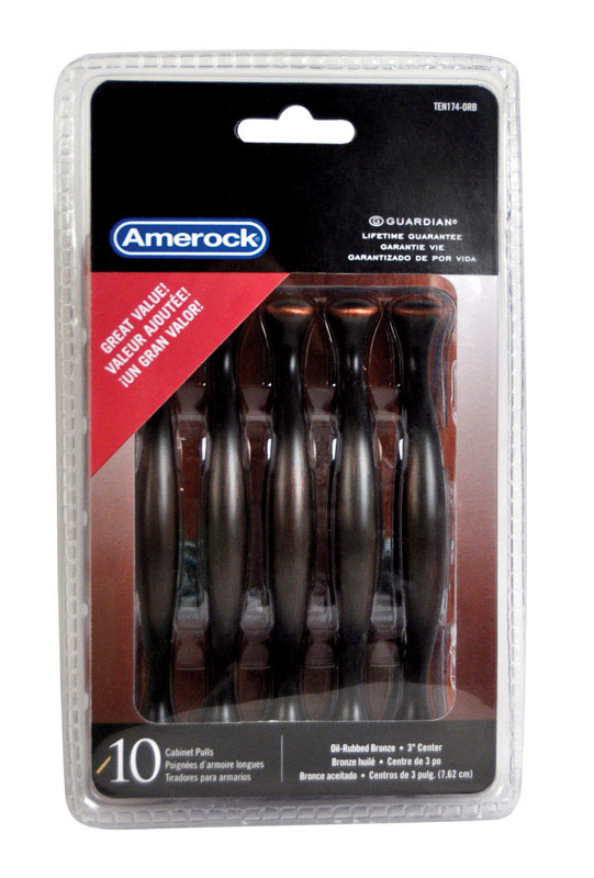 Amerock TEN174ORB Allison Traditional Arch Cabinet Pull 3 in. Oil Rubbed Bronze Brown 10 pk