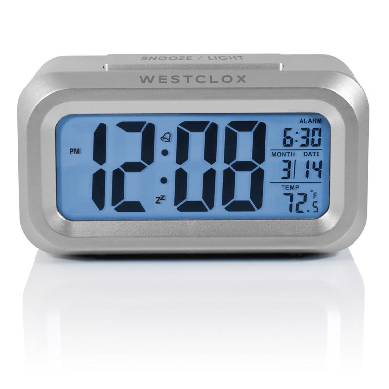 Westclox 70045A 5.3 in. Silver Alarm Clock Digital