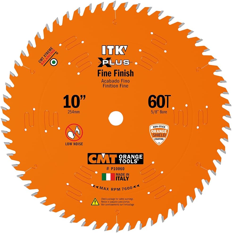 CMT P10060 ITK-PLUS FINISH 10”x0.094”x0.063”x5/8” T=60 ATB+SHEAR
