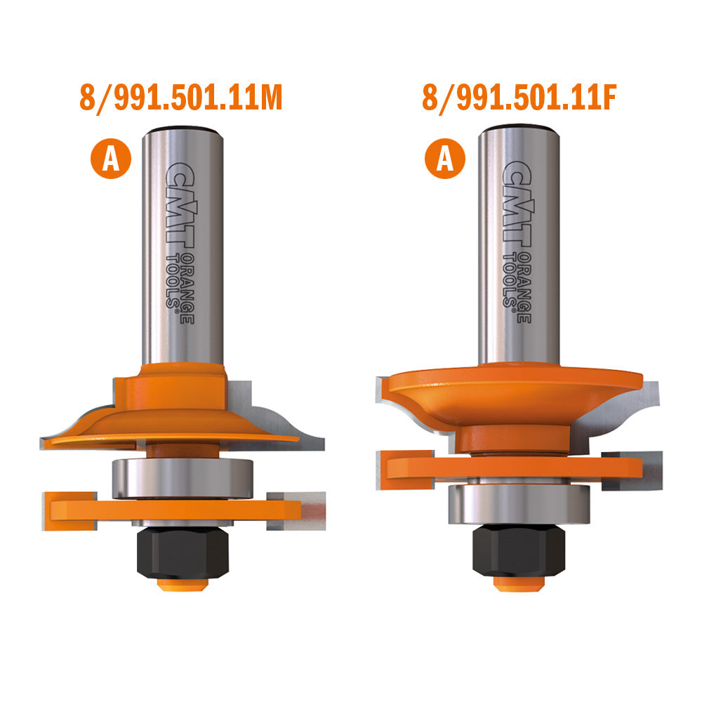 CMT 891.501.11 RAIL & STILE SET D=1-3/4”x2-51/64” S=1/2” (PROFILE A)