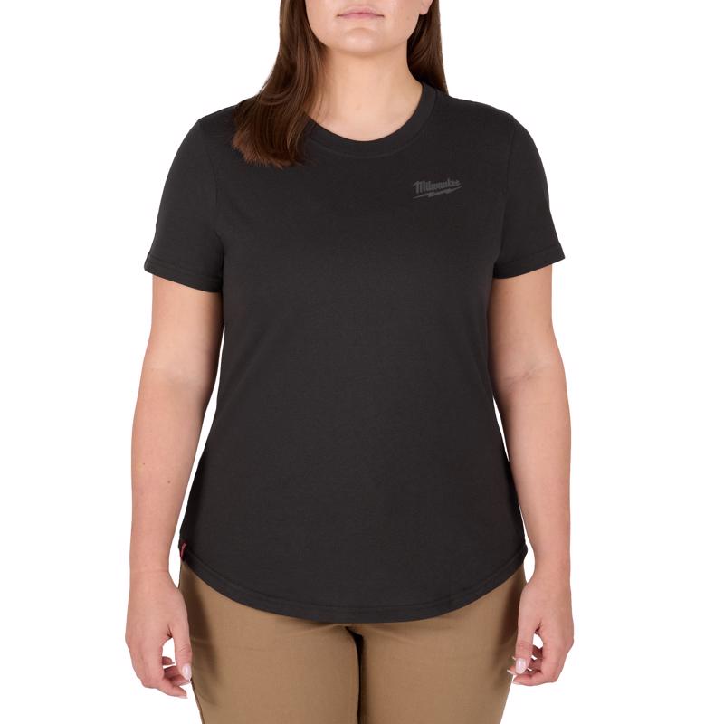 Milwaukee F452B-L Freeflex L Short Sleeve Women's Round Neck Black Tee Shirt