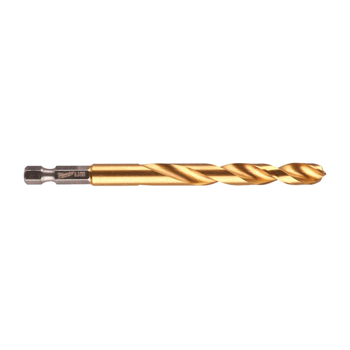 Milwaukee metal drill HSS-G TiN RED HEX 8.5x72mm SHOCKWAVE 48894720