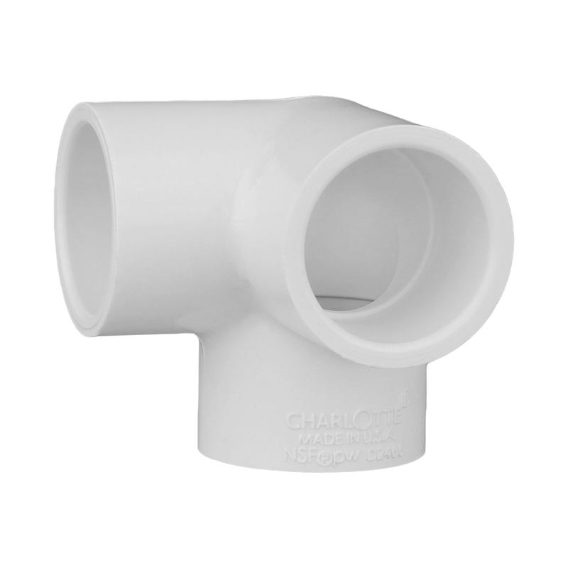 Charlotte Pipe PVC 02510 0600 Schedule 40 1/2 in. Slip X 1/2 in. D Slip PVC Side Outlet Elbow 1 pk