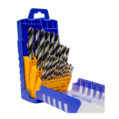 Fisch FSF-364757 Wood Twist Drill 29 pcs. Set Incl. 1/16 Inch - 1/2 Inch Dia