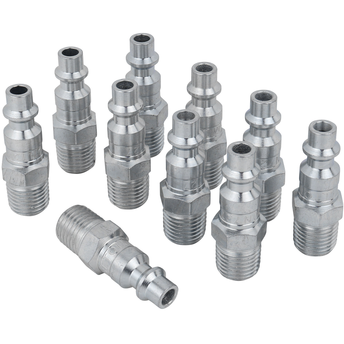 Industrial Air Plug, M-STYLE, 1/4" MNPT, Air Compressor Fitting, Air Hose Quick Connect Fitting, 727
