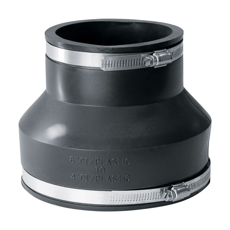 Fernco P1056-64 Schedule 40 6 in. Hub X 4 in. D Hub PVC Flexible Coupling 1 pk