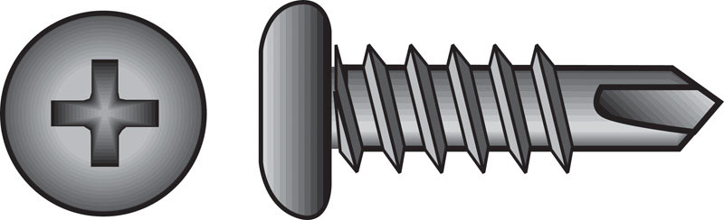 Hillman 560258 No. 6 Ga. X 3/8 in. L Phillips Pan Head Sheet Metal Screws 1 pk