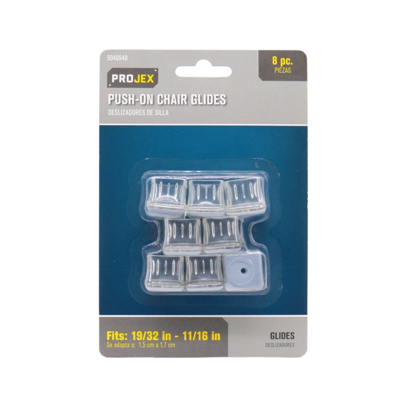 Projex HPT-S1518-P Gray 1 in. Push-On Polymer Chair Glide 8 pk