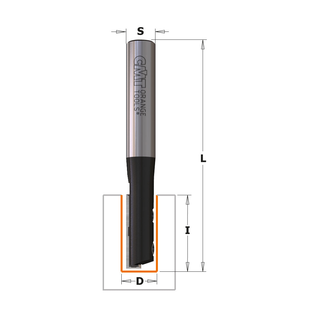 CMT 651.727.11 STRAIGHT BIT W.CUTTER Z1 S=12.7 D=12.7X30 RH