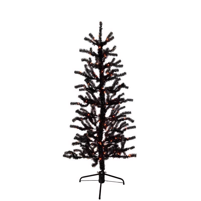 Celebrations 5HTOPA Orange/Purple 140 ct 5 ft. LED Prelit Animated Halloween Tree