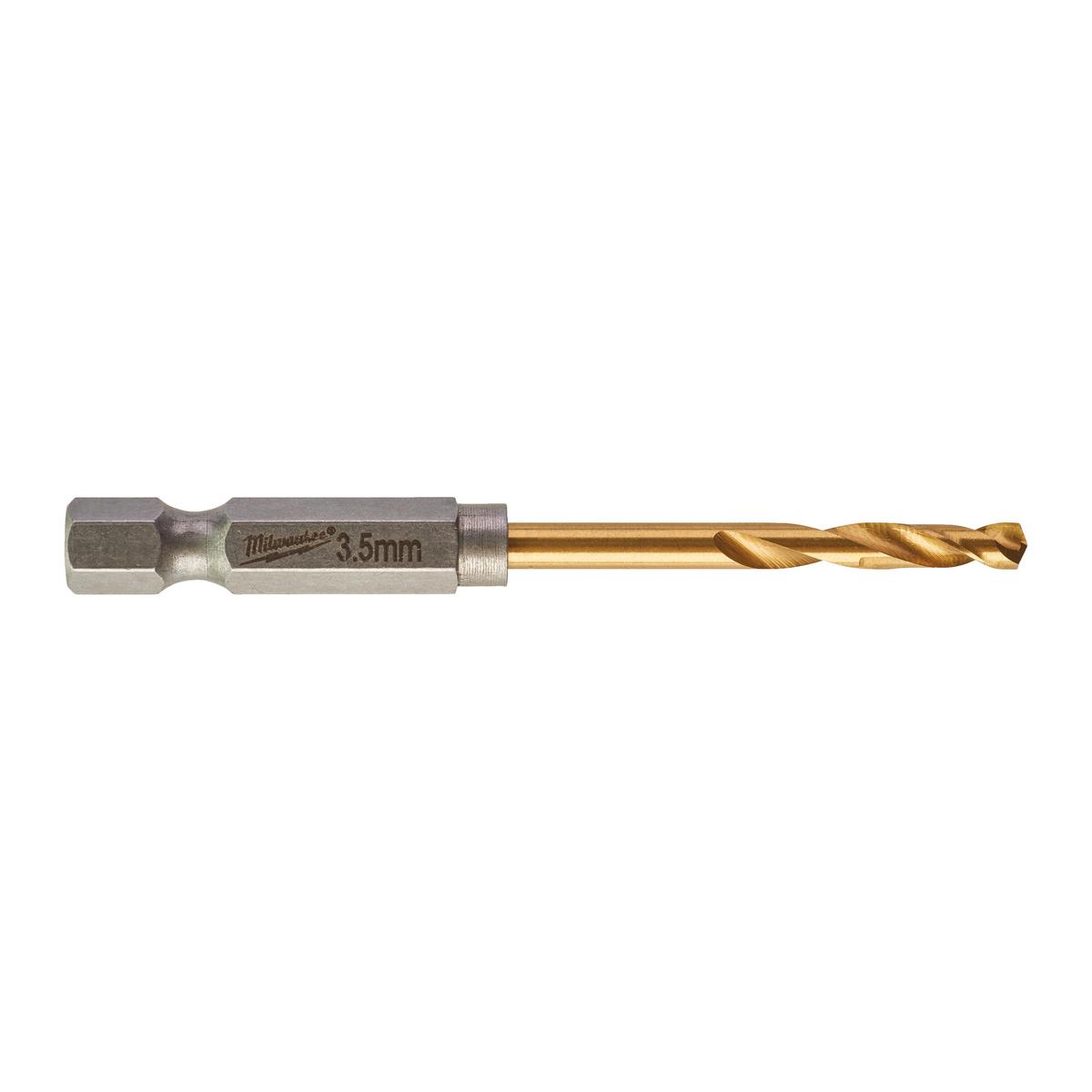 Milwaukee metal drill HSS-G TiN RED HEX 3.5x25mm SHOCKWAVE 4932478177