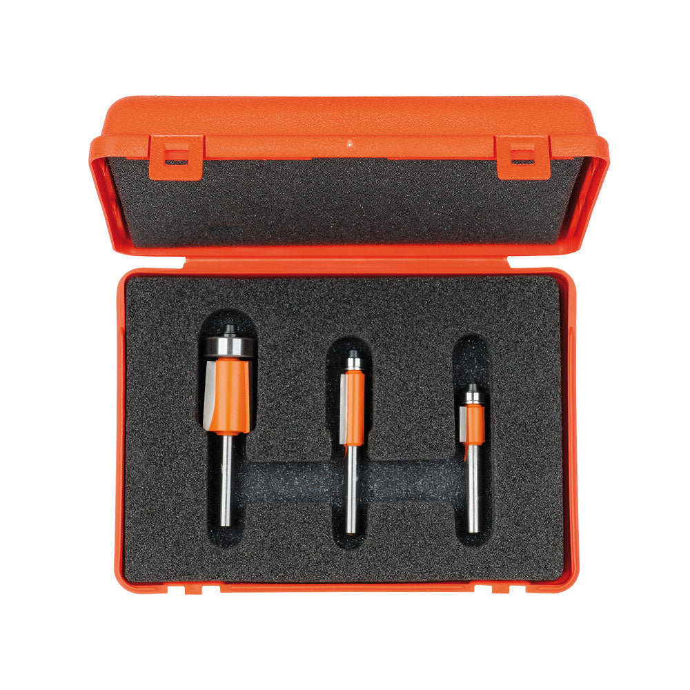 CMT 806.001.11 FLUSH TRIM BIT SET D=3/8” - 3/8” - 3/4” S=1/4” (3-PCS)