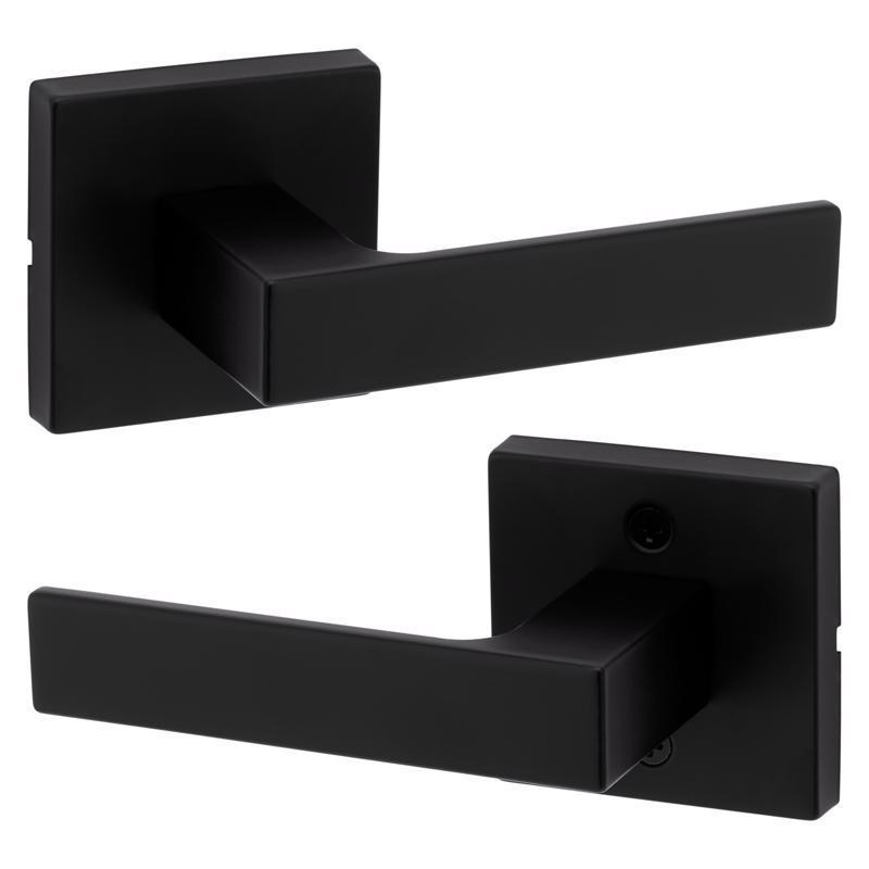 Kwikset 97200-899 Singapore Matte Black Passage Lever 1-3/4 in.