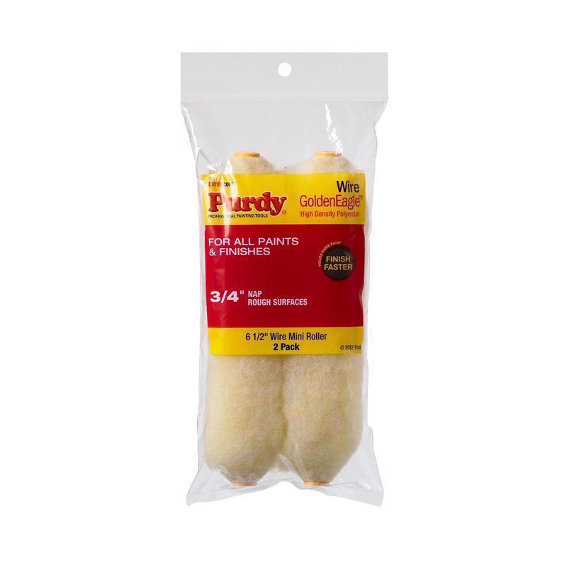 Purdy 14G626024 GoldenEagle Polyester 6-1/2 in. W X 3/4 in. Jumbo Mini Paint Roller Cover 2 pk
