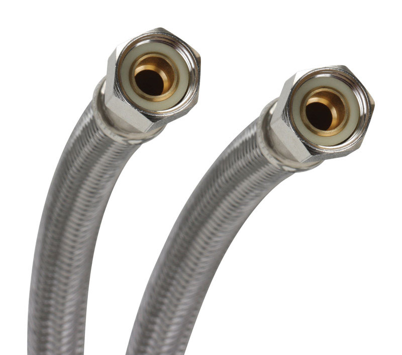 Fluidmaster 6W60 3/8 in. Compression X 3/8 in. D Compression 60 in. Stainless Steel Dishwasher Supply Lin
