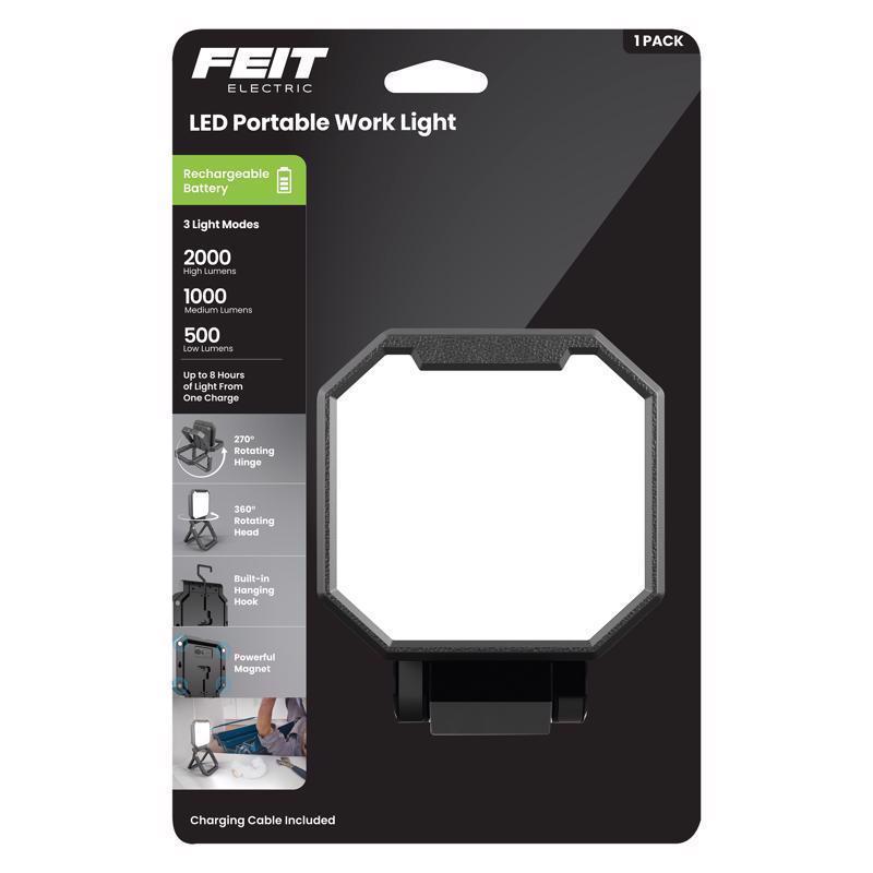 Feit Electric WORK2000FOLDBAT Feit 2000 lm LED Rechargeable Stand (H or Scissor) Folding Worklight