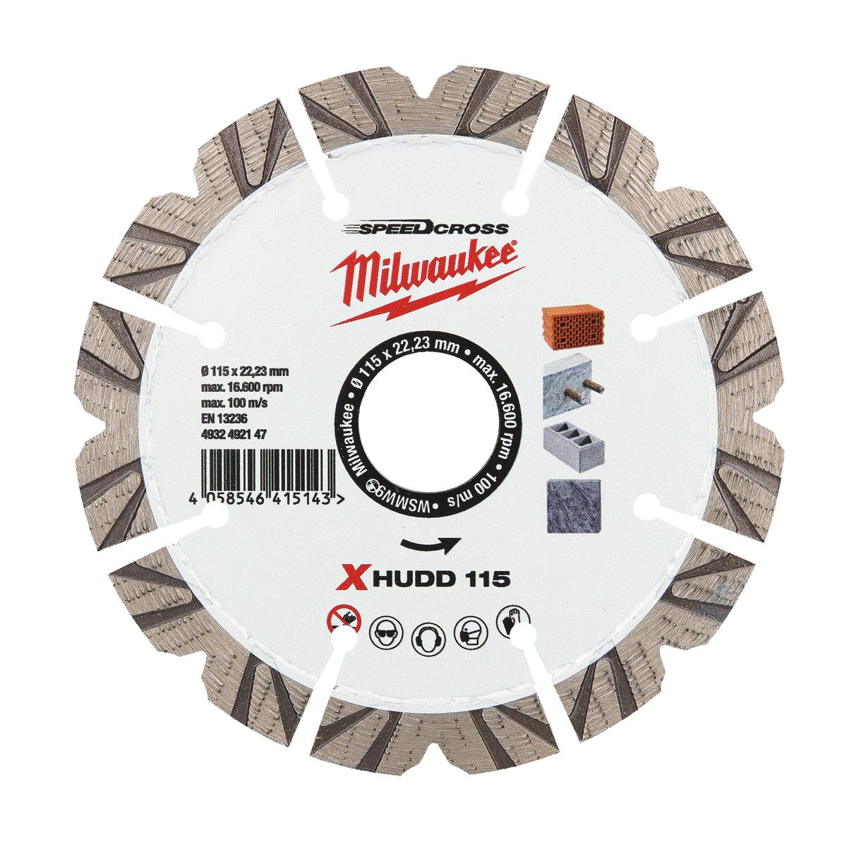 Milwaukee diamond cutting disc SPEEDCROSS XHUDD 4932492147
