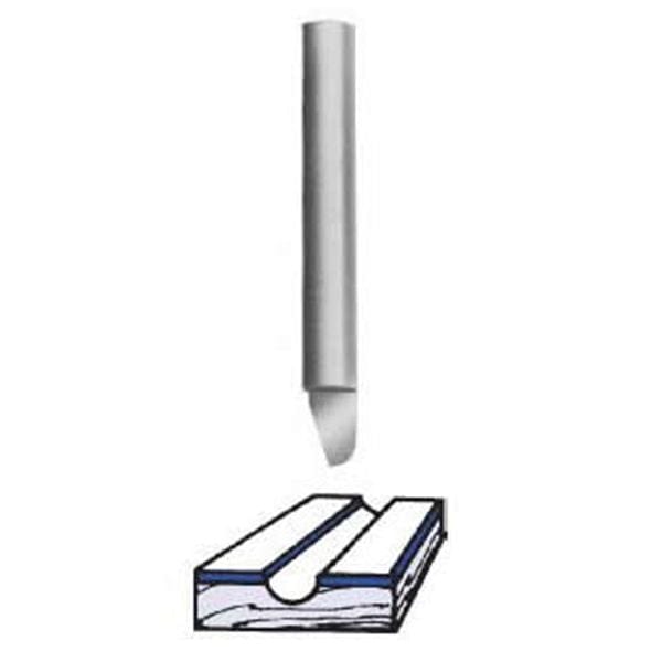 SC40 Round Bottom Veining Router Bit 3/32" R X 3/16" D X 3/8" CL 2" OL