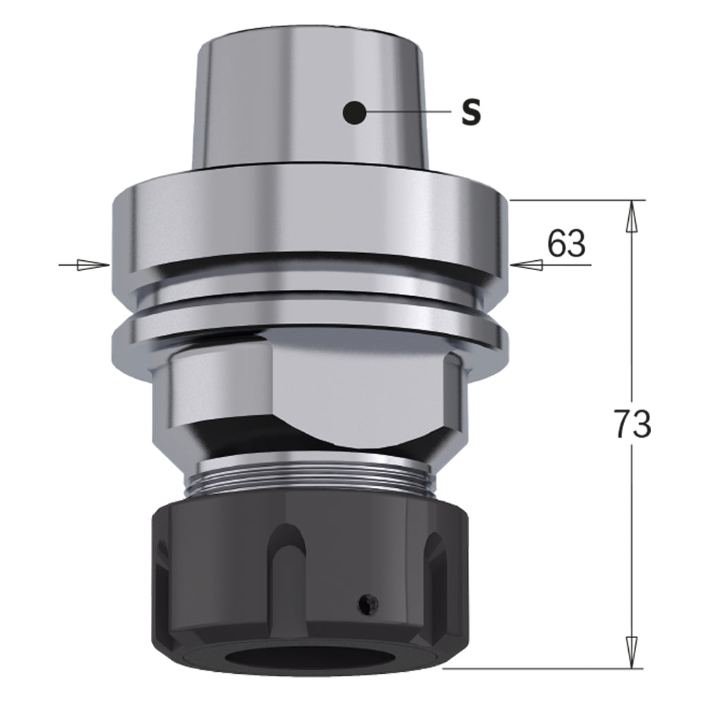 CMT 183.300.01 HSK-63F CHUCK FOR ER32 PRECISION COLLET RH