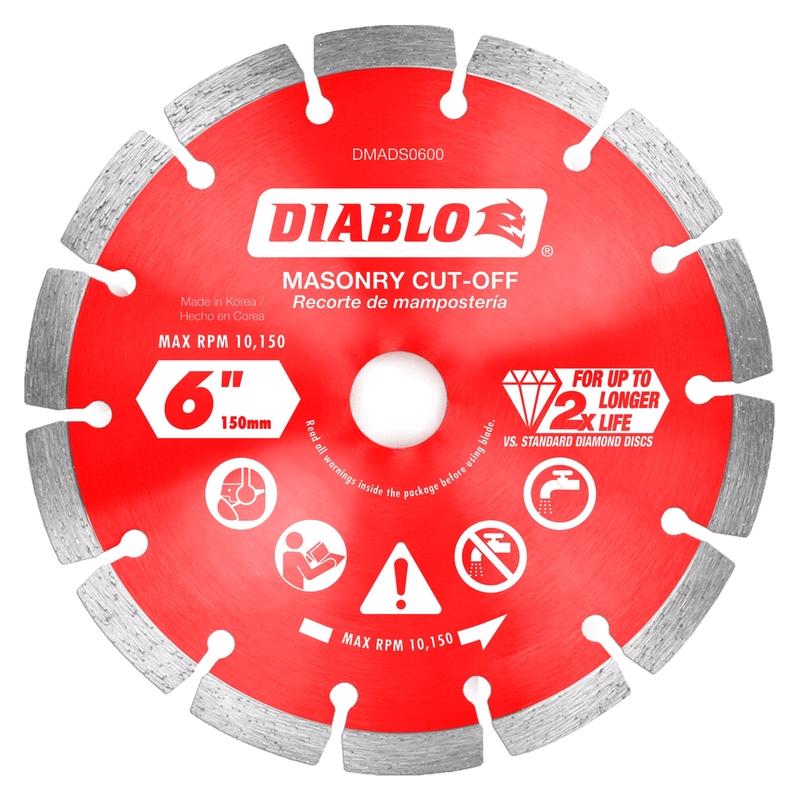 Diablo DMADS0600 Masnry Disc Dmnd Seg 6"