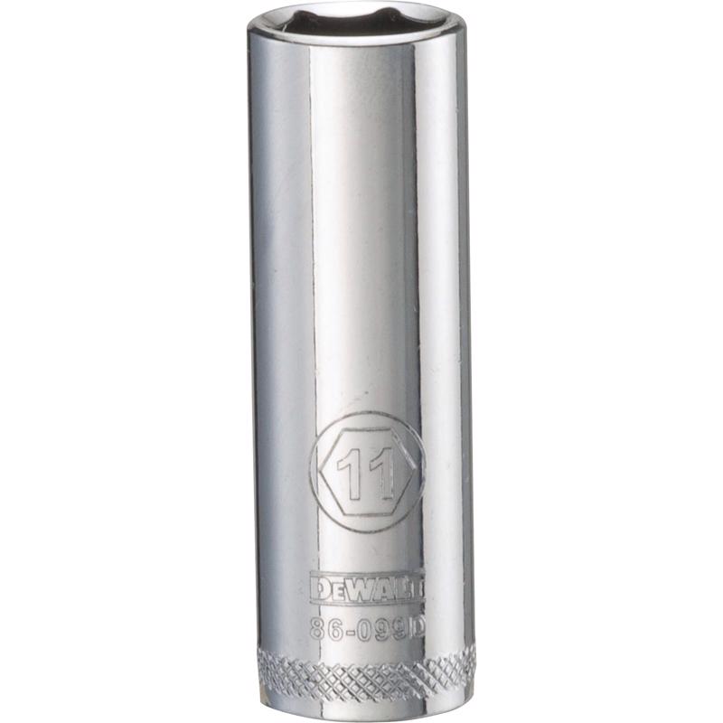 Dewalt DWMT86099OSP 11 mm X 1/4 in. drive Metric 6 Point Deep Socket 1 pc