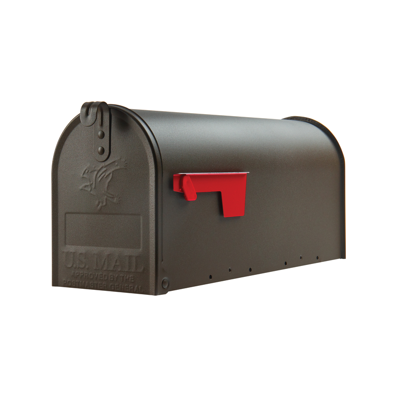 Architectural Mailboxes E1100BZAM Elite Classic Galvanized Steel Post Mount Venetian Bronze Mailbox