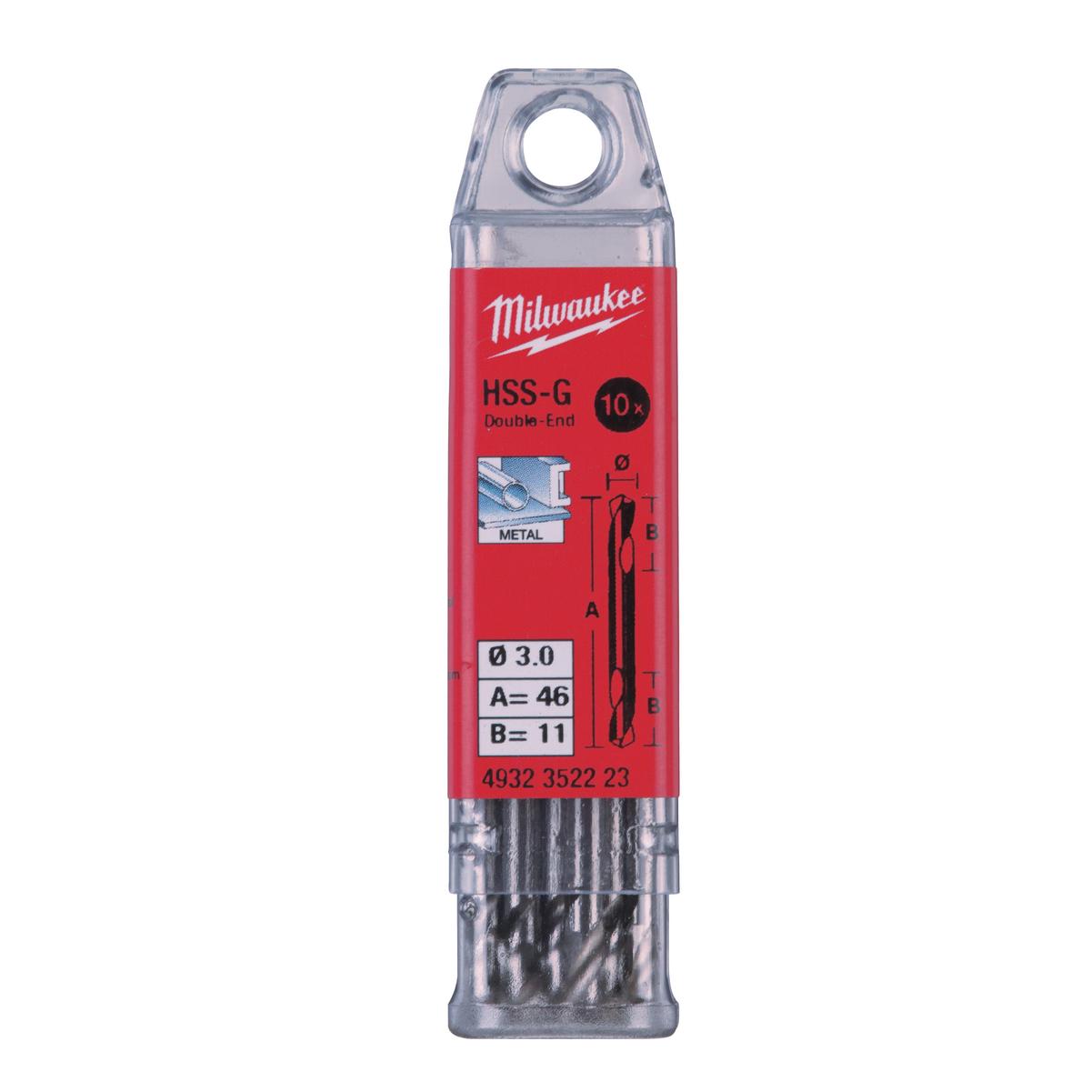 Milwaukee metal drill HSS-G 3.0x11mm 4932352223