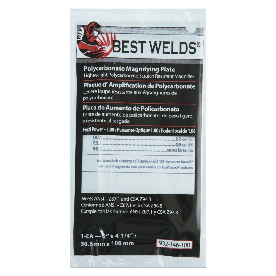 Best Welds Polycarbonate Magnifier Lens 2 inx 4.25 in - 901-932-146