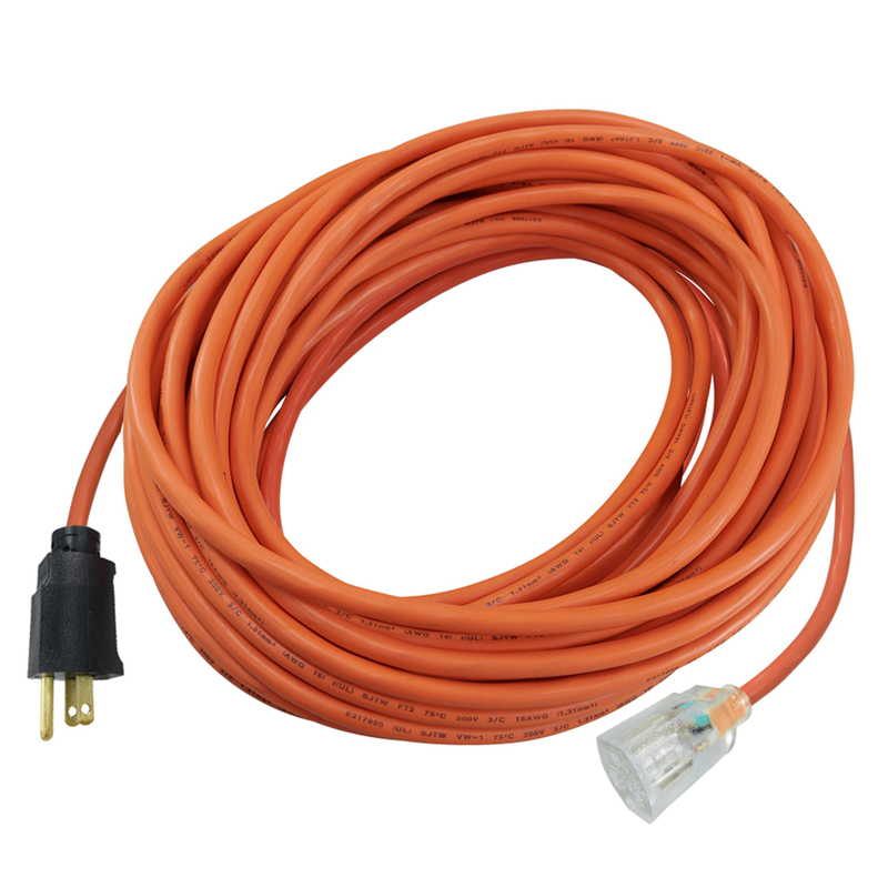 Projex OU123JTW100OGP Indoor or Outdoor 100 ft. L Orange Extension Cord 12/3 SJTW