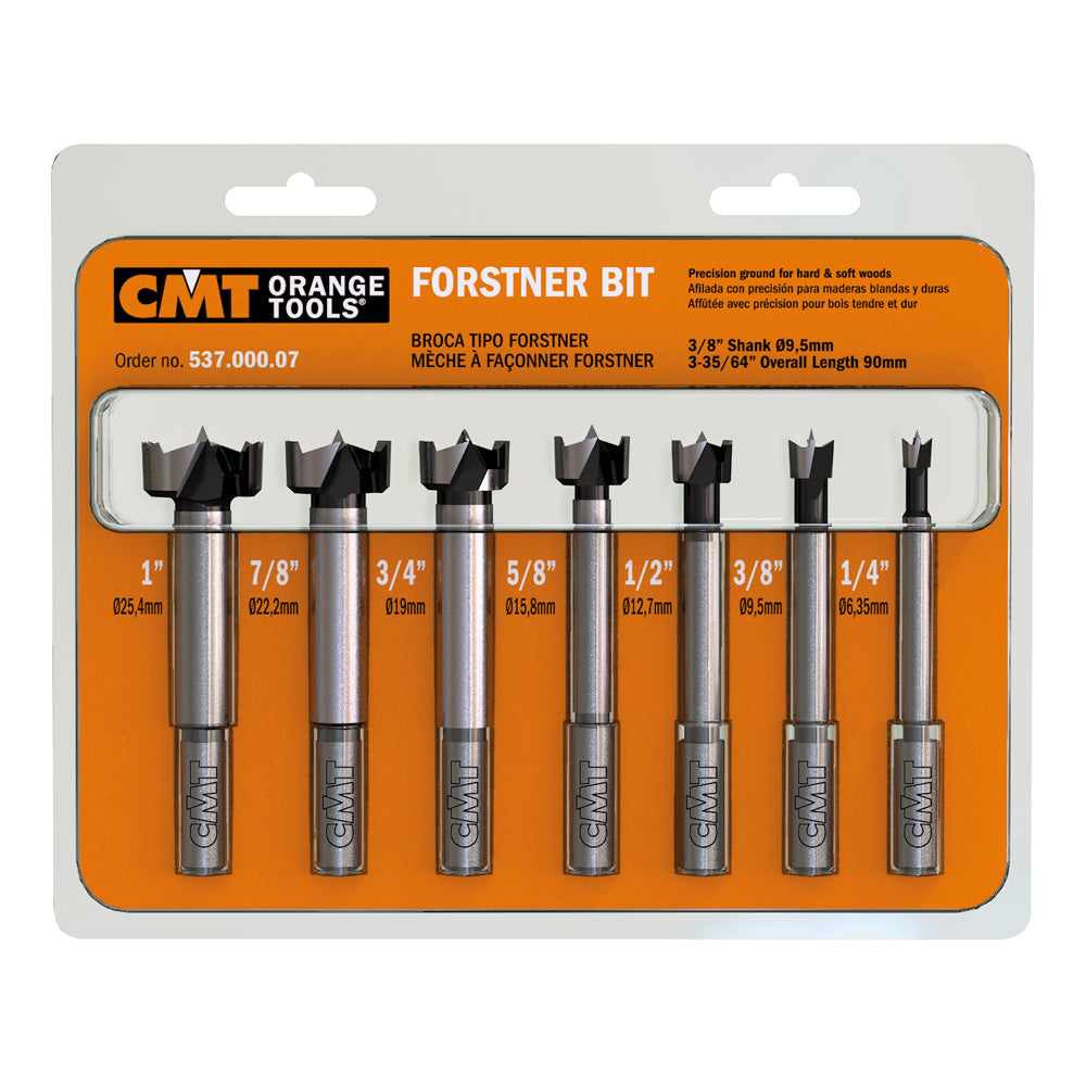 CMT 537.000.07 FORSTNER BIT SET S=3/8” 7-PCS RH