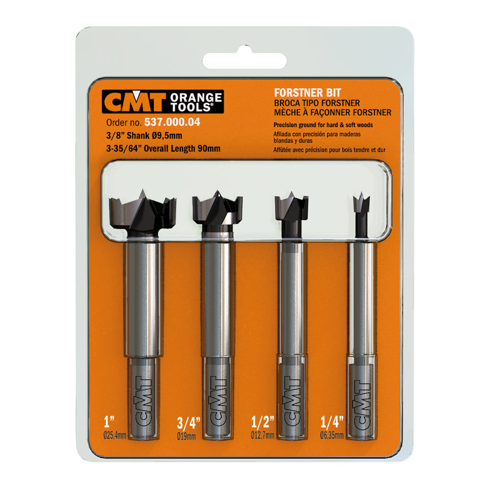 CMT 537.000.04 FORSTNER BIT SET S=3/8” 4-PCS RH