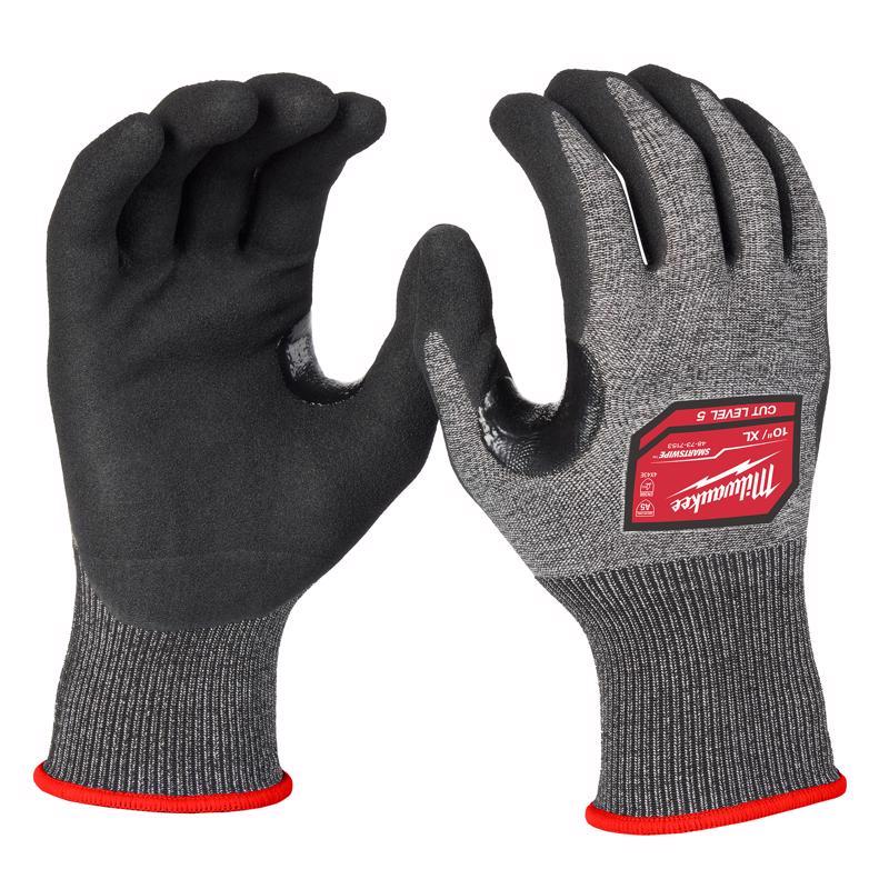 Milwaukee 48-73-7153 Men's Dipped Gloves Black XL 1 each
