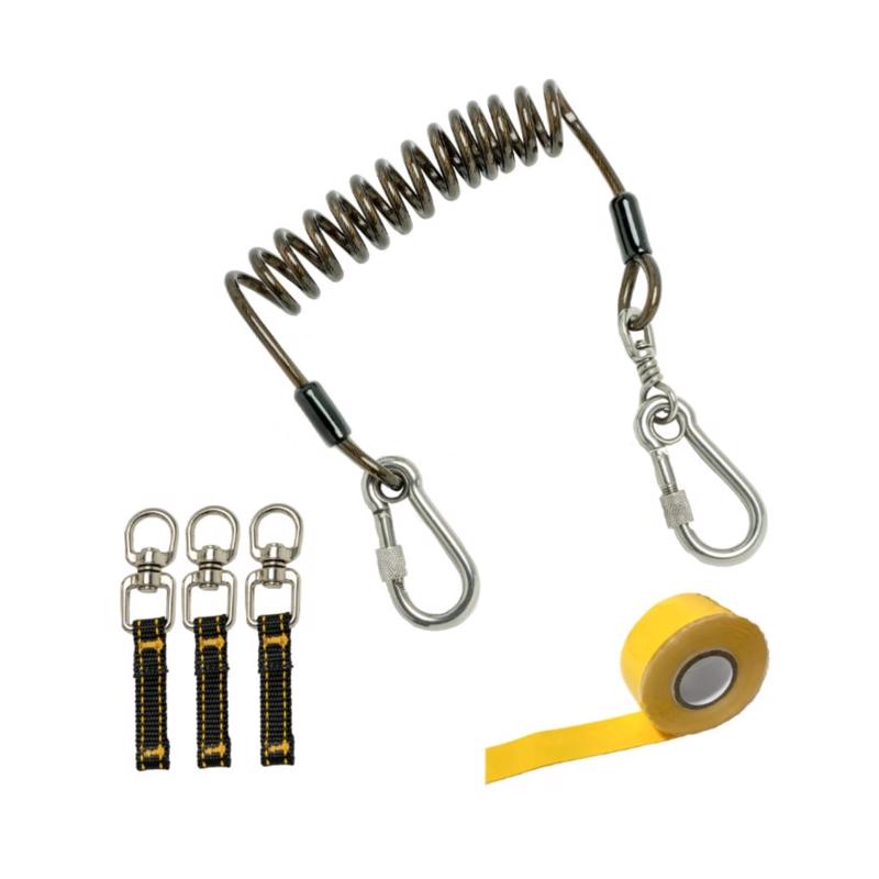 Dewalt DXDP910150 Polyester Coiled Tool Tether Kit 2 lb. cap. Assorted 5 pc