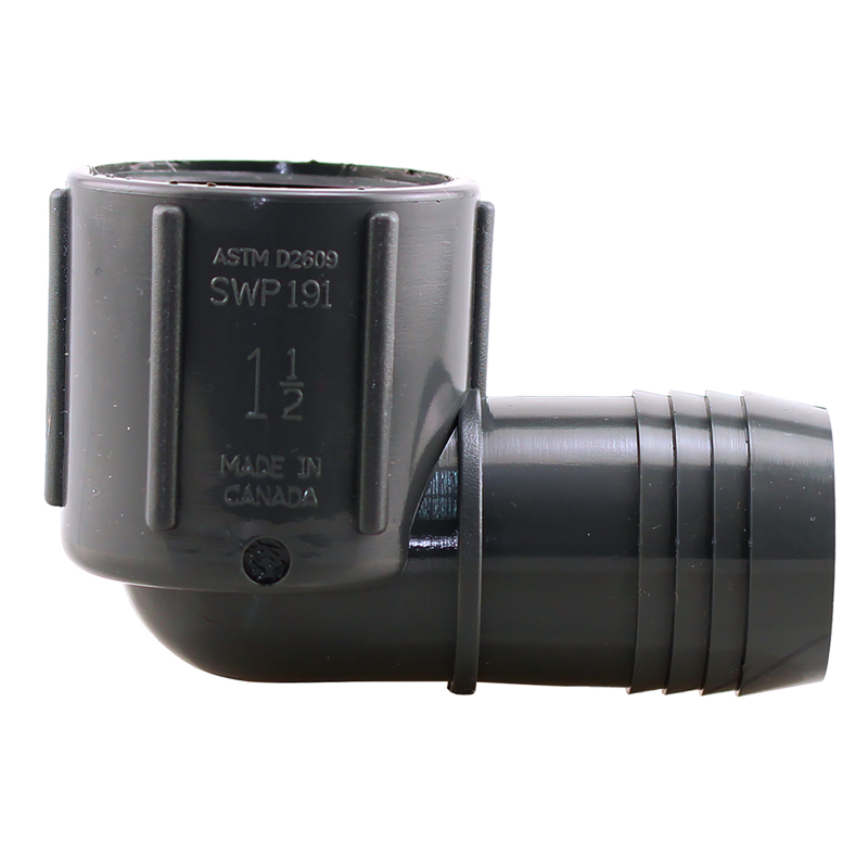 Boshart Industries UPVCFE-15 1-1/2 in. Insert in. X 1-1/2 in. D FPT Polypropylene 90 Degree Elbow 1 pk