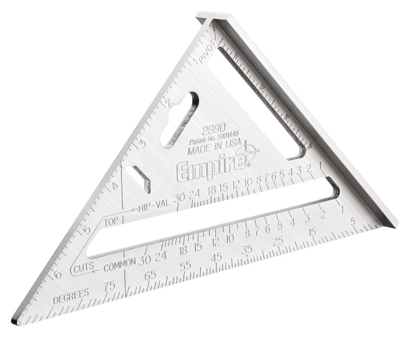 Empire 2990 Magnum 7 in. L X 7 in. H Aluminum Heavy Duty Rafter Square