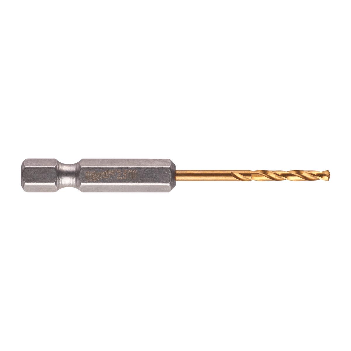 Milwaukee metal drill HSS-G TiN RED HEX 2.5x19mm SHOCKWAVE 48894704