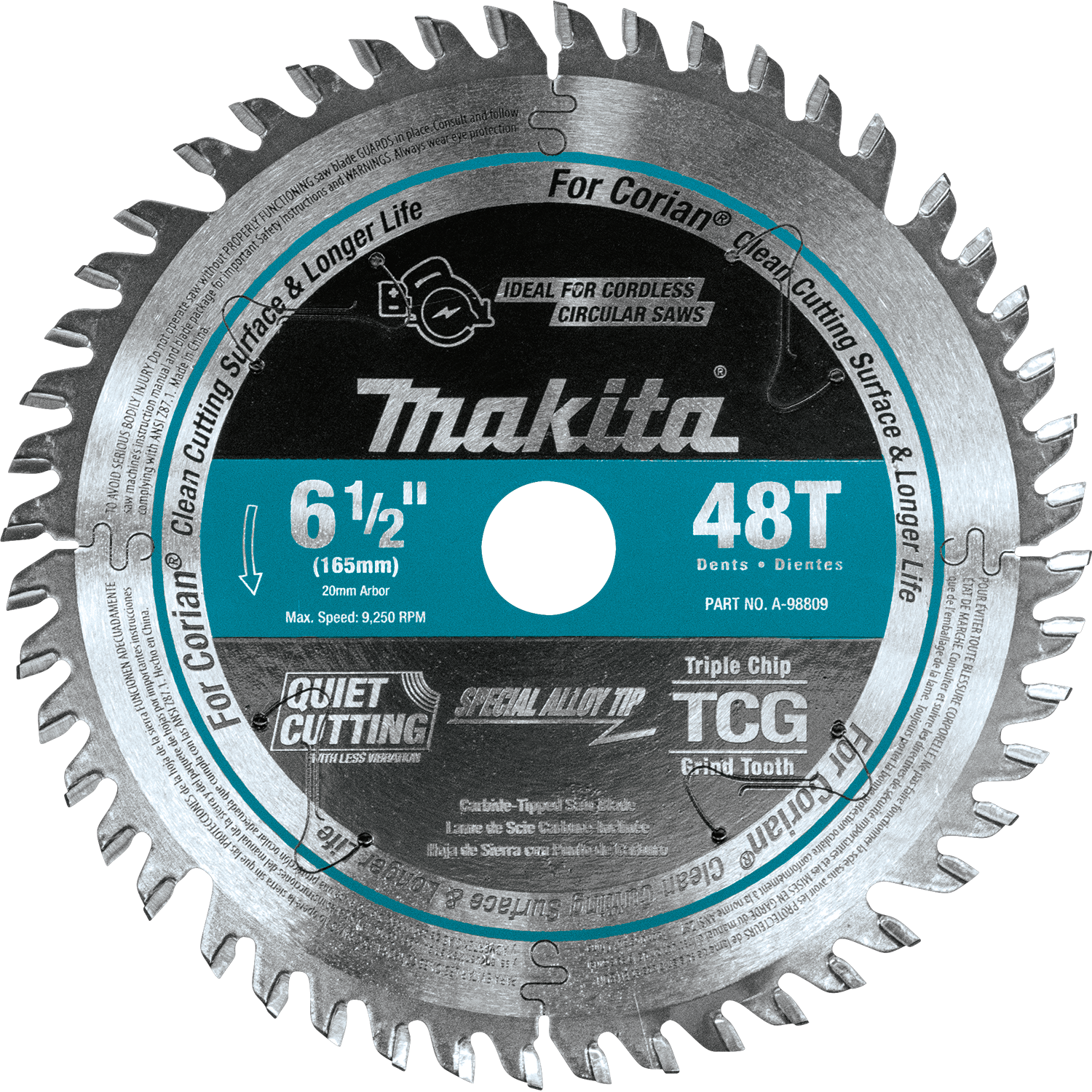 SAW BLADE CT 6 1/2 48T FOR CORIAN MAKITA