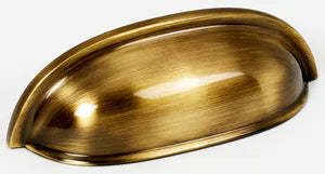 Alno A1262 Cup 3'' Brass Cabinet Pull