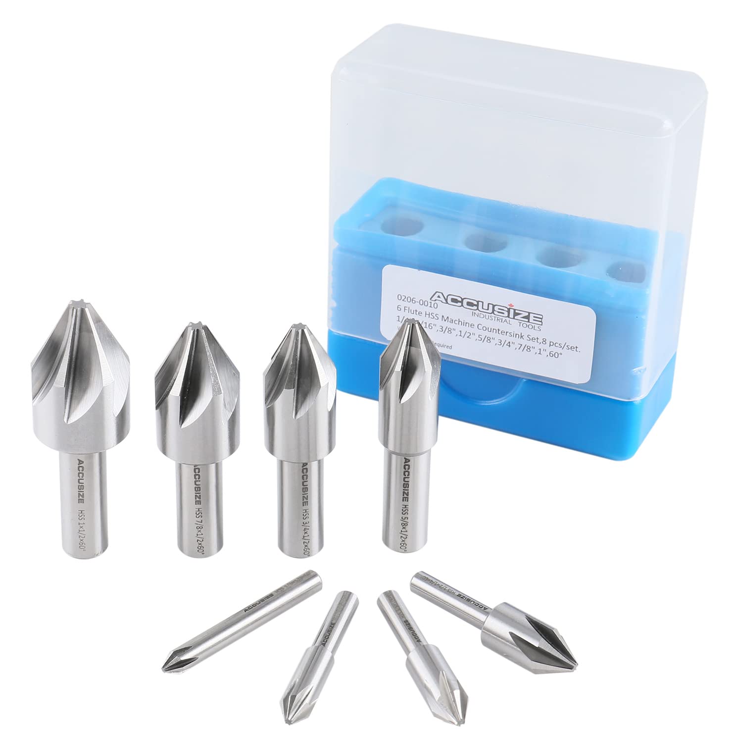 6 FLUTE HSS COUNTERSINK 60 DEG SET